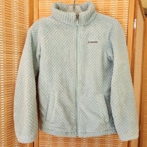 Columbia Light Teal Sherpa Zip Jacket